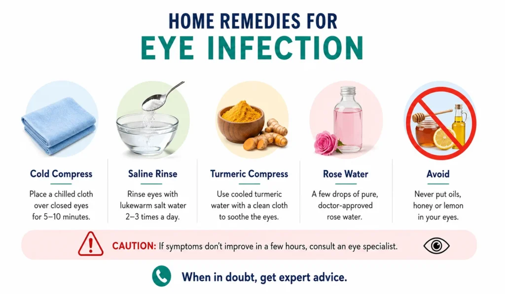 Home Remedies to Get Rid of Eye Infection Naturally Infographics