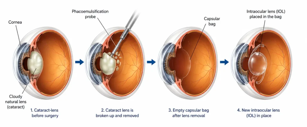Cataract Lenses surgery step-by-step