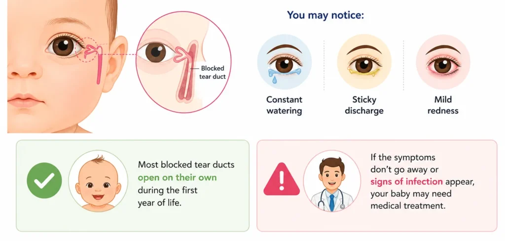 Blocked tear duct in babies